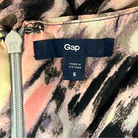 Sleeveless Dress Abstract Print Elastic‎ Waist Casual Pink Black Size S - Picture 7 of 8